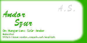 andor szur business card