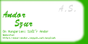 andor szur business card